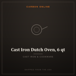 Cast Iron Dutch Oven, 6 qt - Cast Iron & Cookware