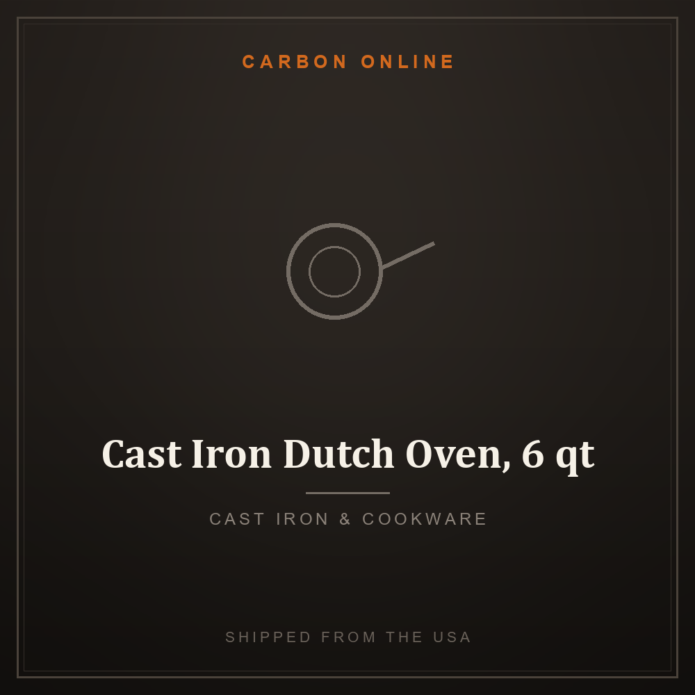 Cast Iron Dutch Oven, 6 qt - Cast Iron & Cookware